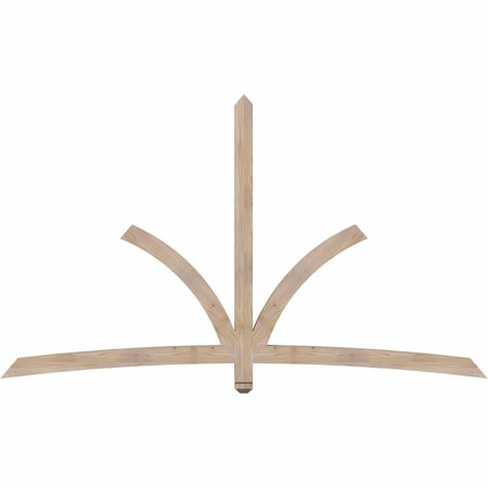 Ekena Millwork Davenport Smooth Timber Gable Bracket, Douglas Fir, 96"W x 56"H x 3 1/2"D x 3 1/2"F, 14/12 Pitch GBW096X56X0404DAV00SDF